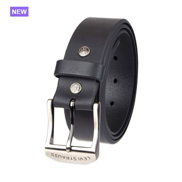 Leather Belt for Men Casual Design Secure Buckle